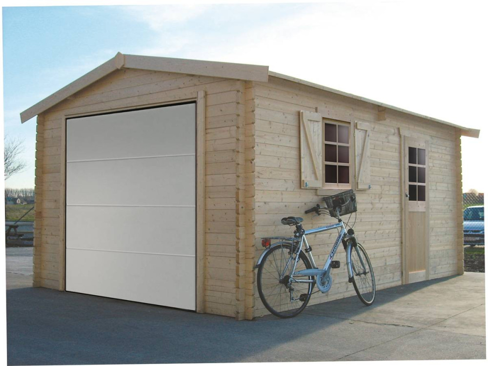 Garaż drewniany - 19,26 m² - 2,58 x 5,38 x 2,53 m - 40 mm