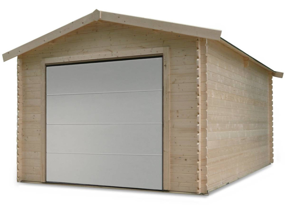 Garaż drewniany "tradycyjny" - 18,19 m² - 3,58 x 5,08 x 2,82 m - 28 mm