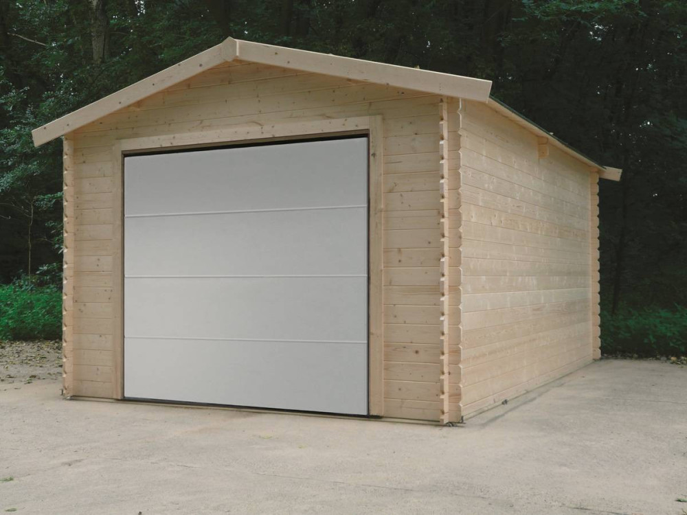Garaż drewniany "tradycyjny" - 18,19 m² - 3,58 x 5,08 x 2,82 m - 28 mm