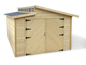Garaż drewniany "Torino" - 20,88 m2 - 3,64 x 5,74 x 2,92 m - 28 mm