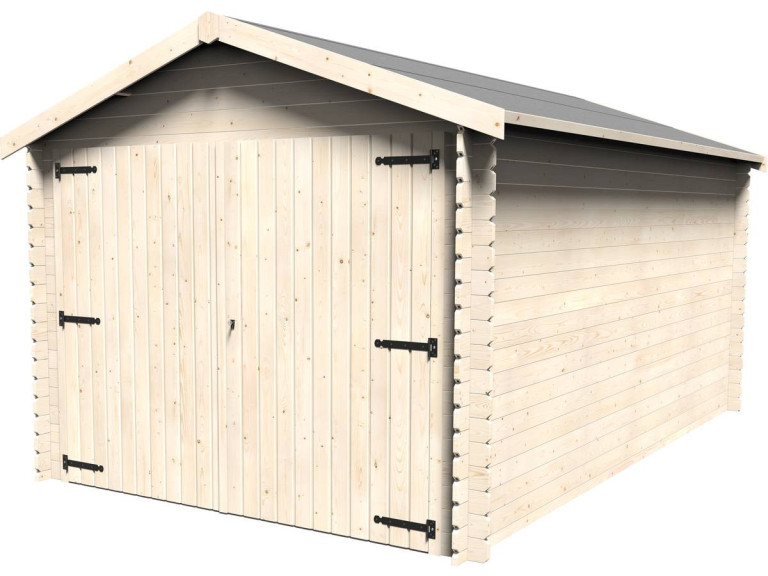 Garaż drewniany "Gamache" - 14,24 m² - 2,98 x 4,78 x 2,56 m - 28 mm