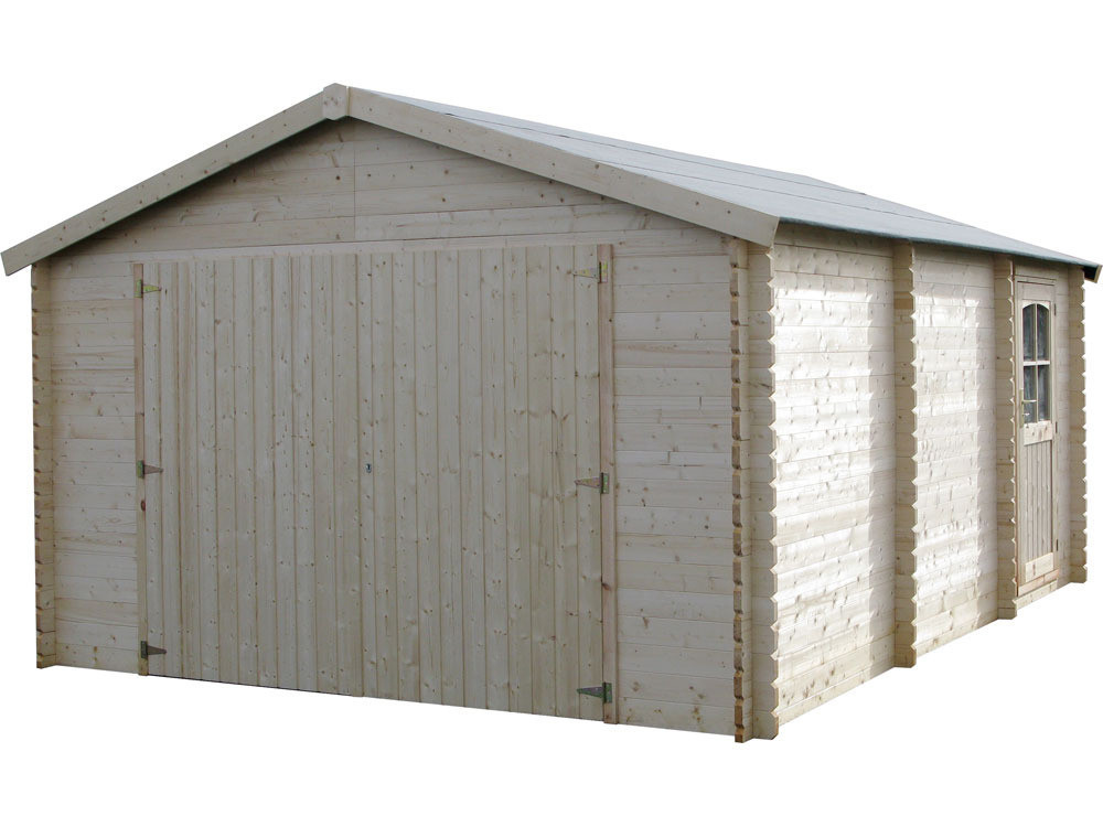 Garaż drewniany - Garodeal - 20 m² - 5,19 x 3,86 x 2,66 m - 34 mm
