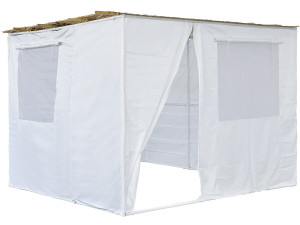 Regulowany zestaw Sukkah NINA 3 x 3 -3 bambusowe rolki i 3 drewniane listwy