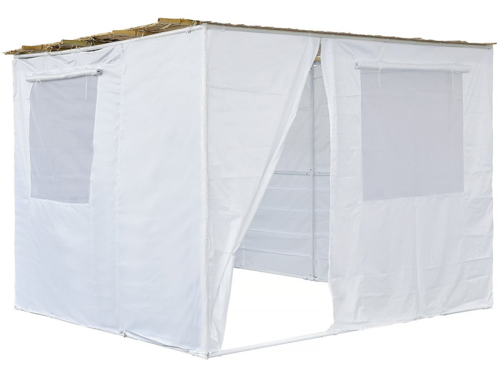 Regulowany zestaw Sukkah NINA 3 x 3 -3 bambusowe rolki i 3 drewniane listwy