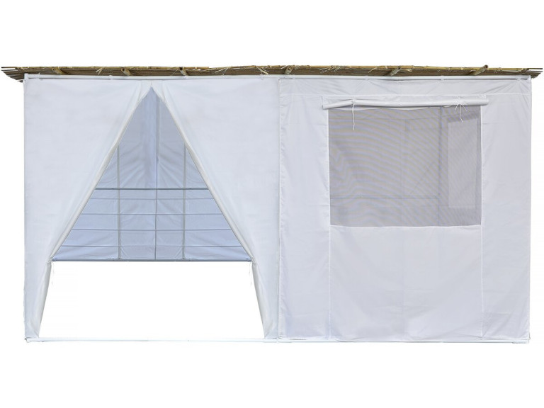 Regulowany zestaw Sukkah NINA - 4 x 3 - 4 bambusowe rolki i 4 drewniane listwy