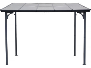 Pergola ogrodowa "Marvin" - 3 x 3 m - 304 x 298 x 243 cm - Ciemnoszara