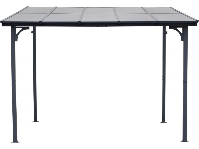 Pergola ogrodowa "Marvin" - 3 x 3 m - 304 x 298 x 243 cm - Ciemnoszara