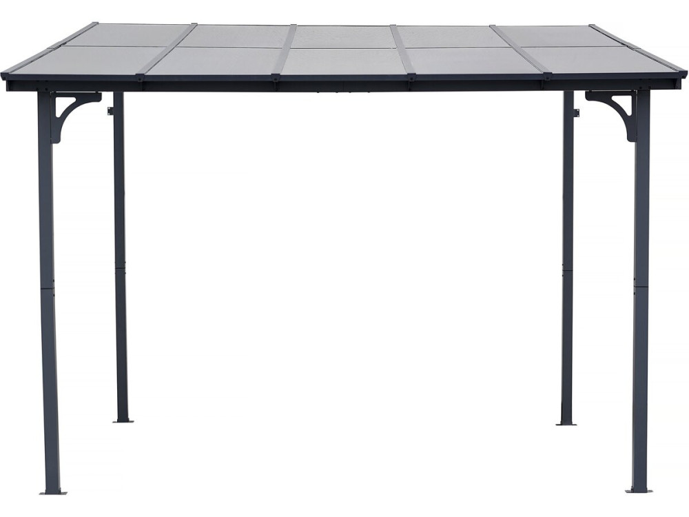 Pergola ogrodowa "Marvin" - 3 x 3 m - 304 x 298 x 243 cm - Ciemnoszara
