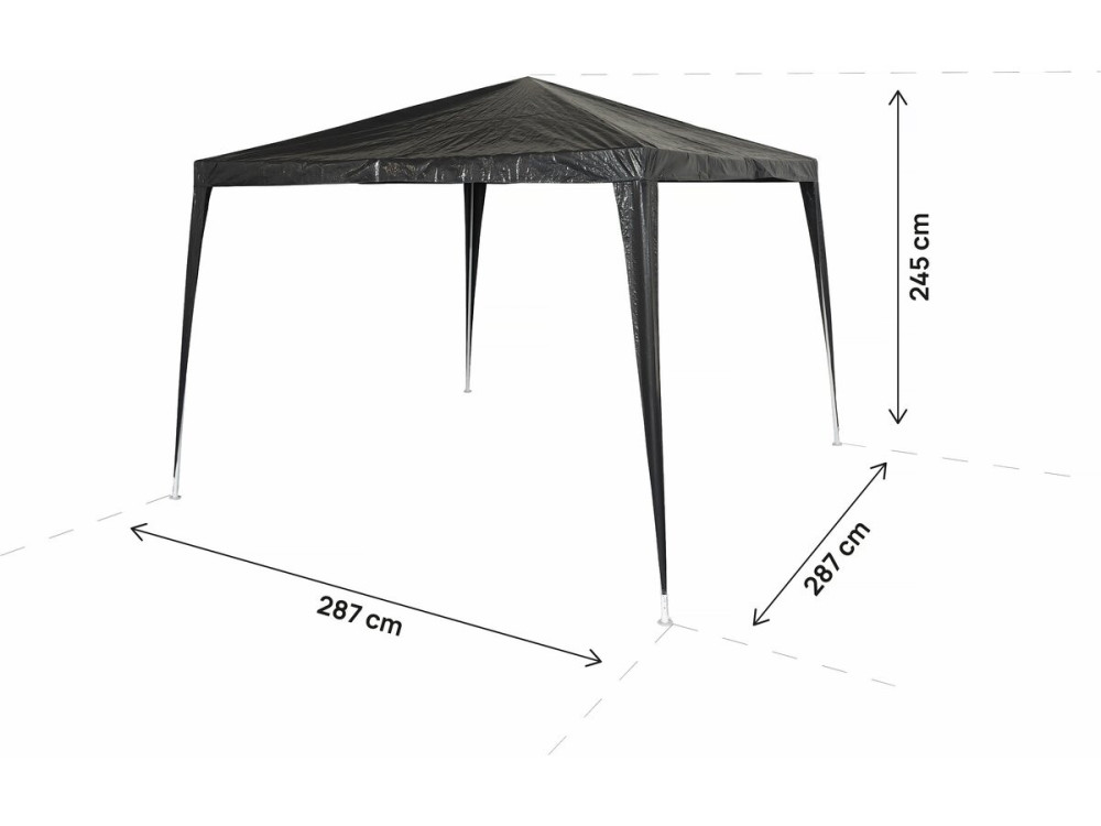 Altana ogrodowa Natacha 3" - 3 x 3 m - Szara