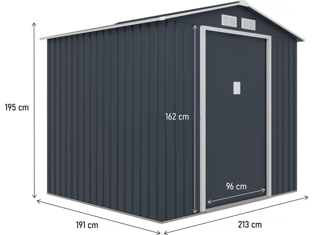 Metalowa szopa ogrodowa „Vegas” - 4,07 m²