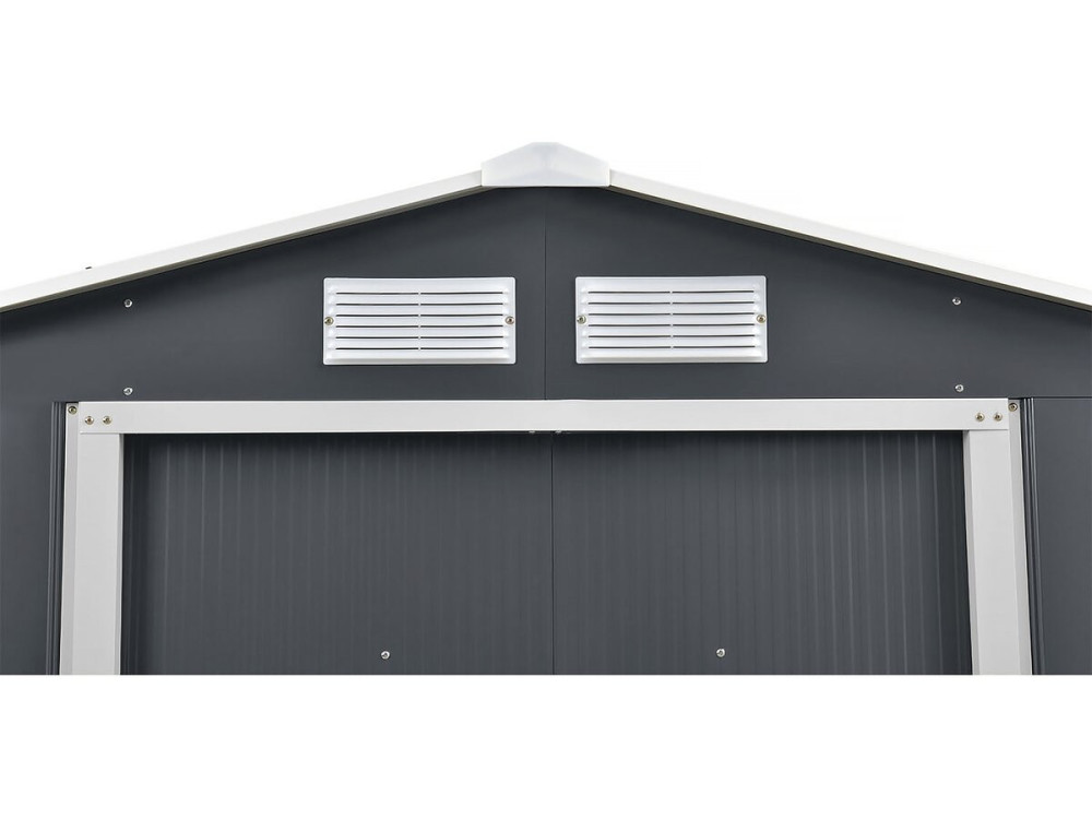Szopa ogrodowa - "Vegas" 12,98 m² avec gouttière - Szary