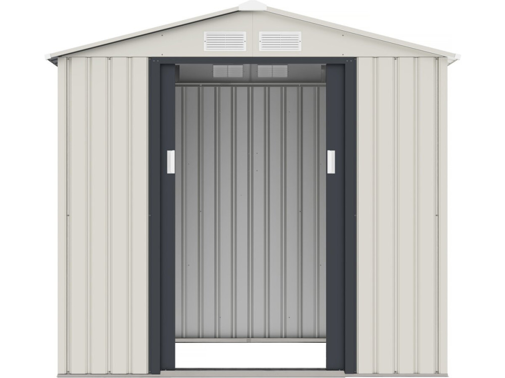 Metalowy domek ogrodowy Nebraska - 4,07 m² z panelami słonecznymi