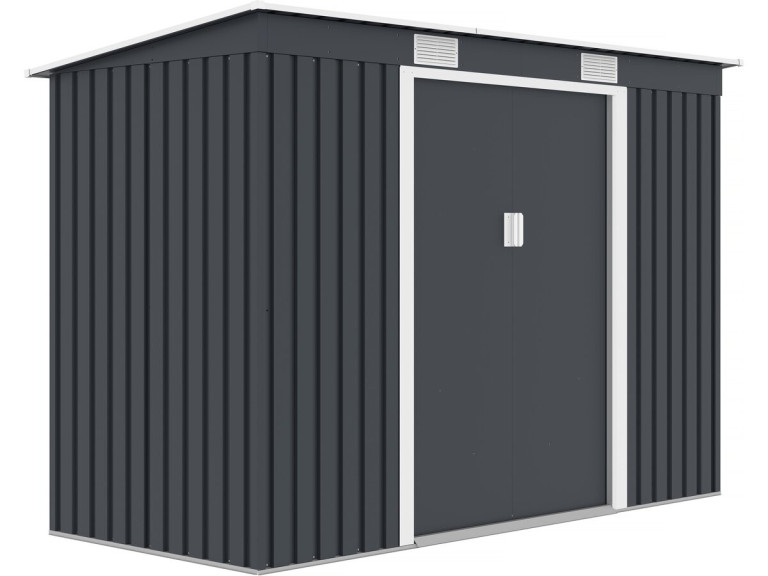 Metalowa szopa ogrodowa jednospadowa "Austin" - 3,14 m2 - Szary