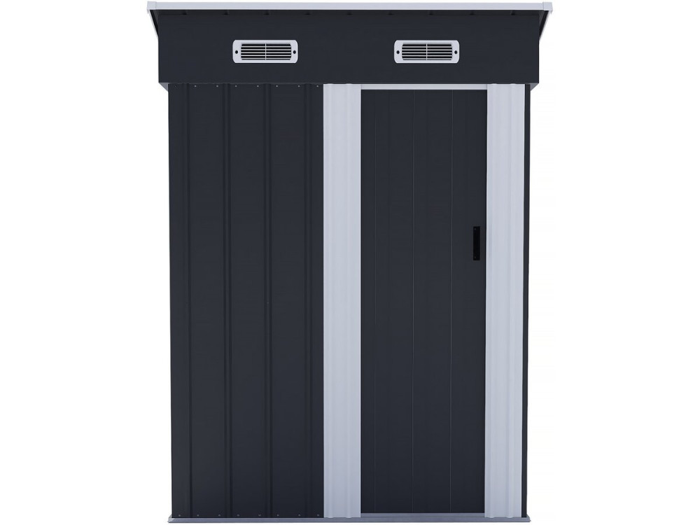 Metalowa szopa ogrodowa "Memphis" z przesuwanymi drzwiami - 1,36 m² - Szary