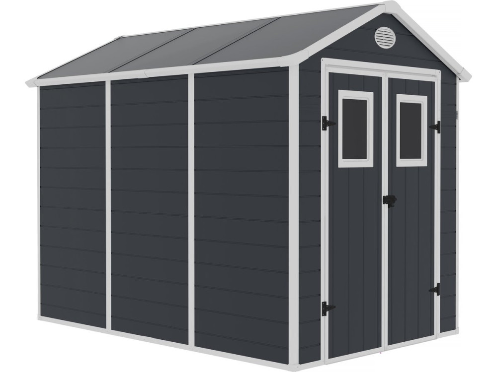 Wiata ogrodowa z żywicy "Texas" - 5,23 m² - zestaw do kotwienia w zestawie - antracyt