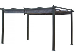 Aluminiowa pergola ze składanym dachem - 3 x 4 m - Antracytowy szary