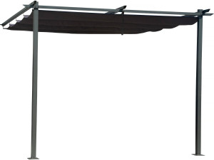 Pergola z rozsuwanym dachem - 3 x 3 m - Antracytowy szary
