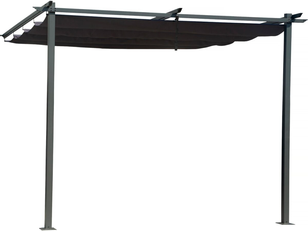 Pergola z rozsuwanym dachem - 3 x 3 m - Antracytowy szary