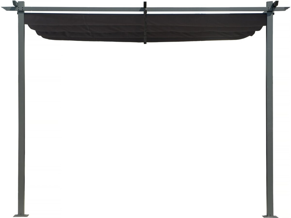 Pergola z rozsuwanym dachem - 3 x 3 m - Antracytowy szary
