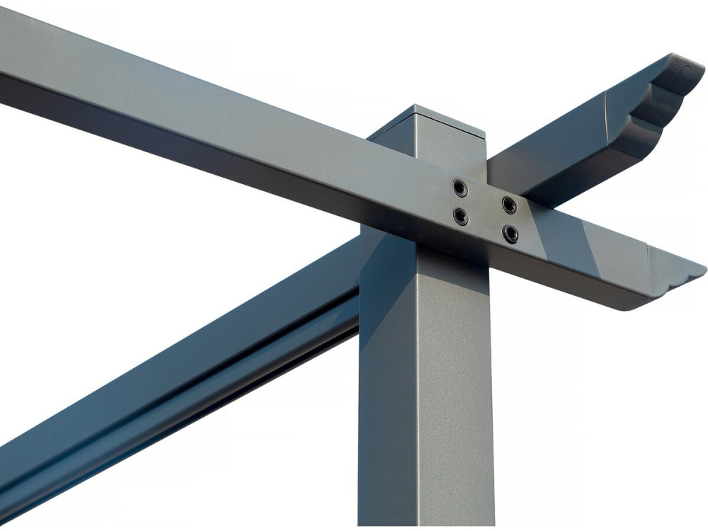 Pergola z rozsuwanym dachem - 3 x 4 m - Szara
