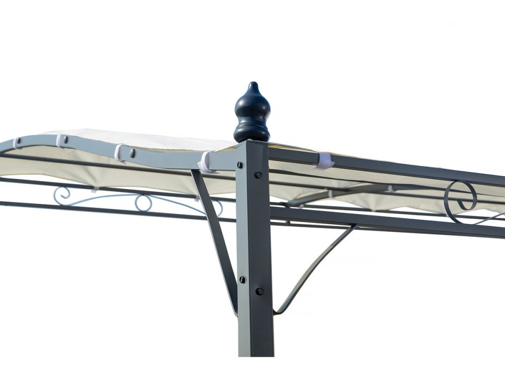 Pochylona metalowa pergola - 3 x 2,5 m - Beżowy