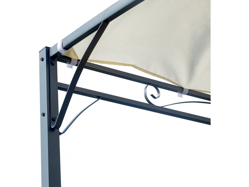 Pochylona metalowa pergola - 3 x 2,5 m - Beżowy