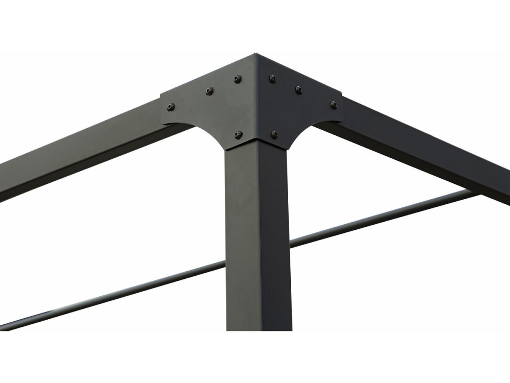 Pergola z rozsuwanym metalowym dachem "Courtenay" - 3 x 4 m - Szara