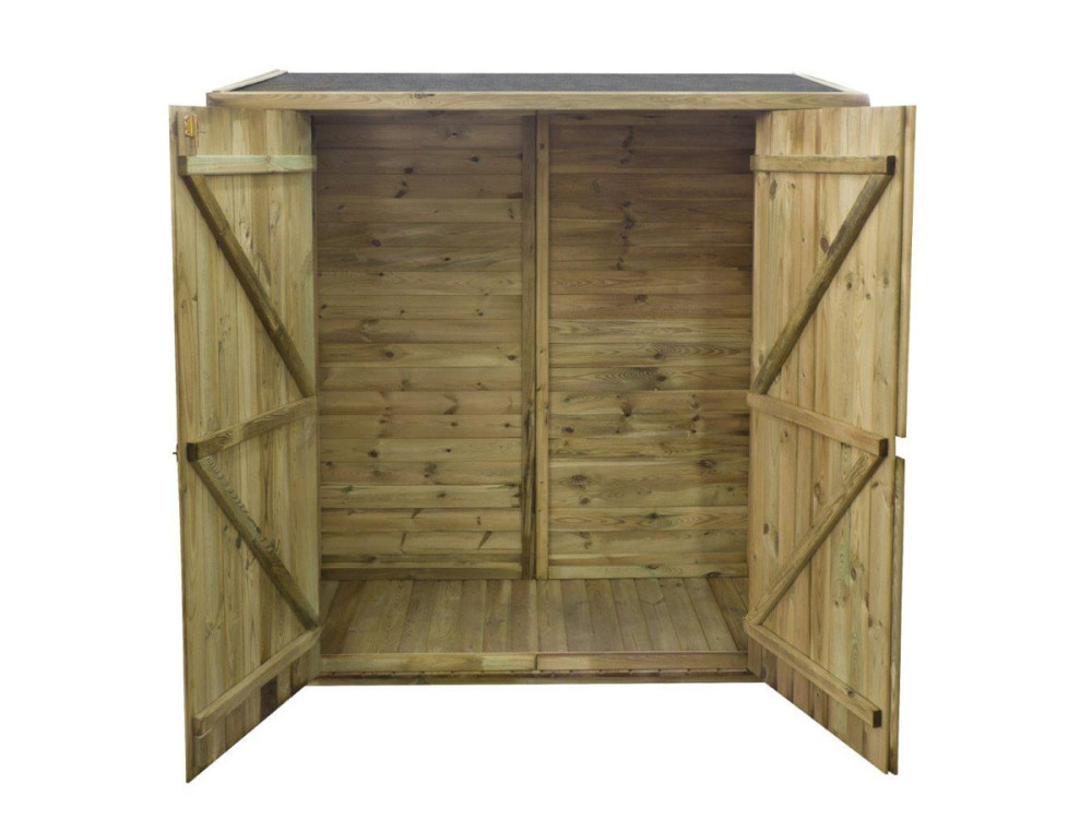 Drewniana szopa ogrodowa przylegająca „Lipki” -  1.79 x 0.90 x 1.76/1.86 m - 1.62 m² - 12 mm - Z podłogą