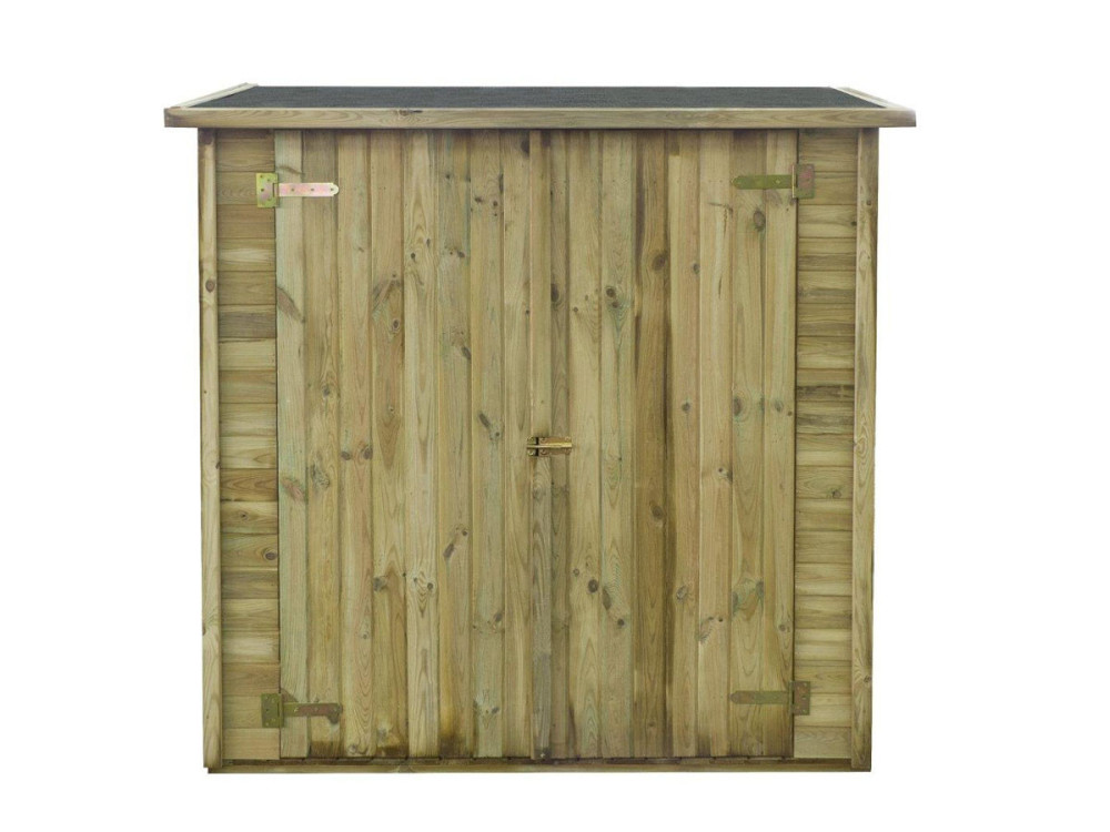 Drewniana szopa ogrodowa przylegająca „Lipki” -  1.79 x 0.90 x 1.76/1.86 m - 1.62 m² - 12 mm - Z podłogą