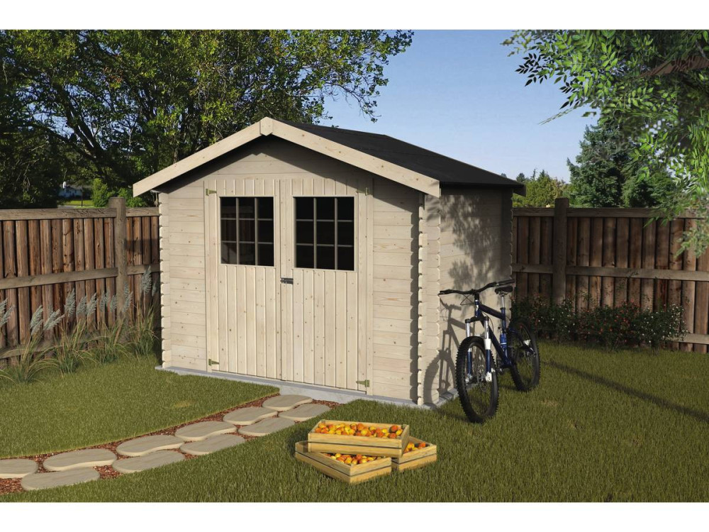Drewniana szopa ogrodowa "Flodova" - 5,90 m² - 2,98 x 1,98 x 2,32 m - 28 mm