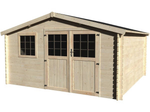 Drewniana szopa ogrodowa "Vallauris" - 15,84 m² - 3,98 x 3,98 x 2,29 m - 34 mm
