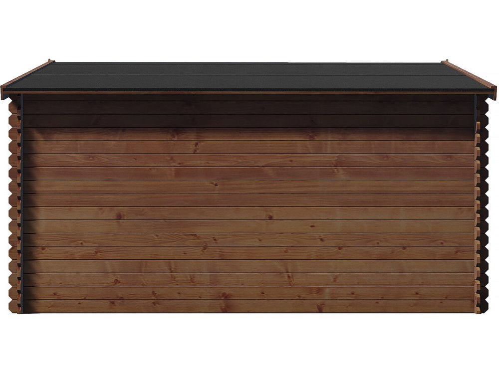 Szopa ogrodowa "Lormont" z brązowego drewna poddanego obróbce w autoklawie - 21,2 m² - 28 mm
