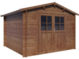 Drewniana szopa ogrodowa "Willow" - 9,3 m² - 28 mm - Brązowy