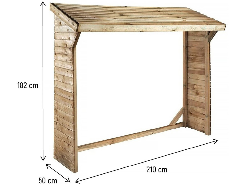Domek z bali - 1,05 m² - 2,10 x 0,50 x 1,8 m- 2 sterty