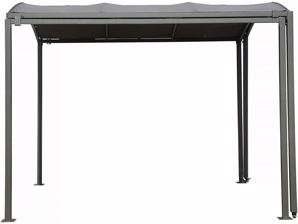 Rozkładana metalowa wiata samochodowa "Mathis" - 303/566 x 295 x 240 cm - Antracyt