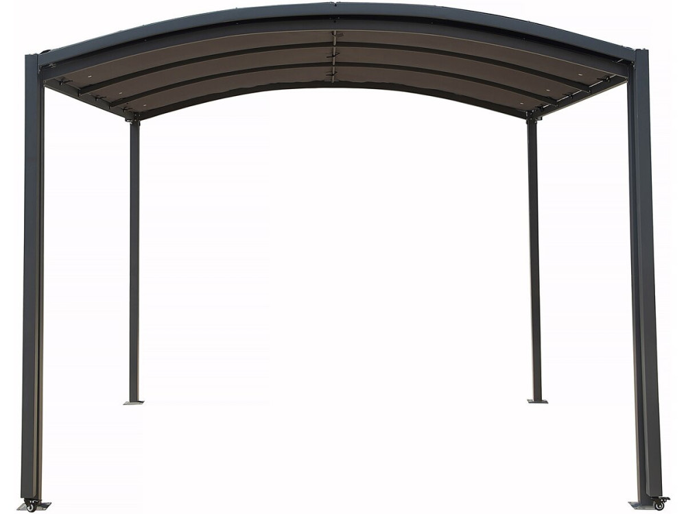 Rozkładana metalowa wiata samochodowa "Mathis" - 303/566 x 295 x 240 cm - Antracyt