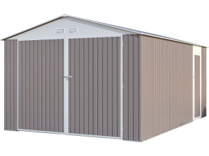 Garaż metalowy „Nevada” z drzwiami wahadłowymi - 15,36 m²
