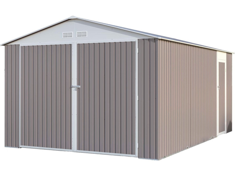 Garaż metalowy „Nevada” z drzwiami wahadłowymi - 15,36 m²