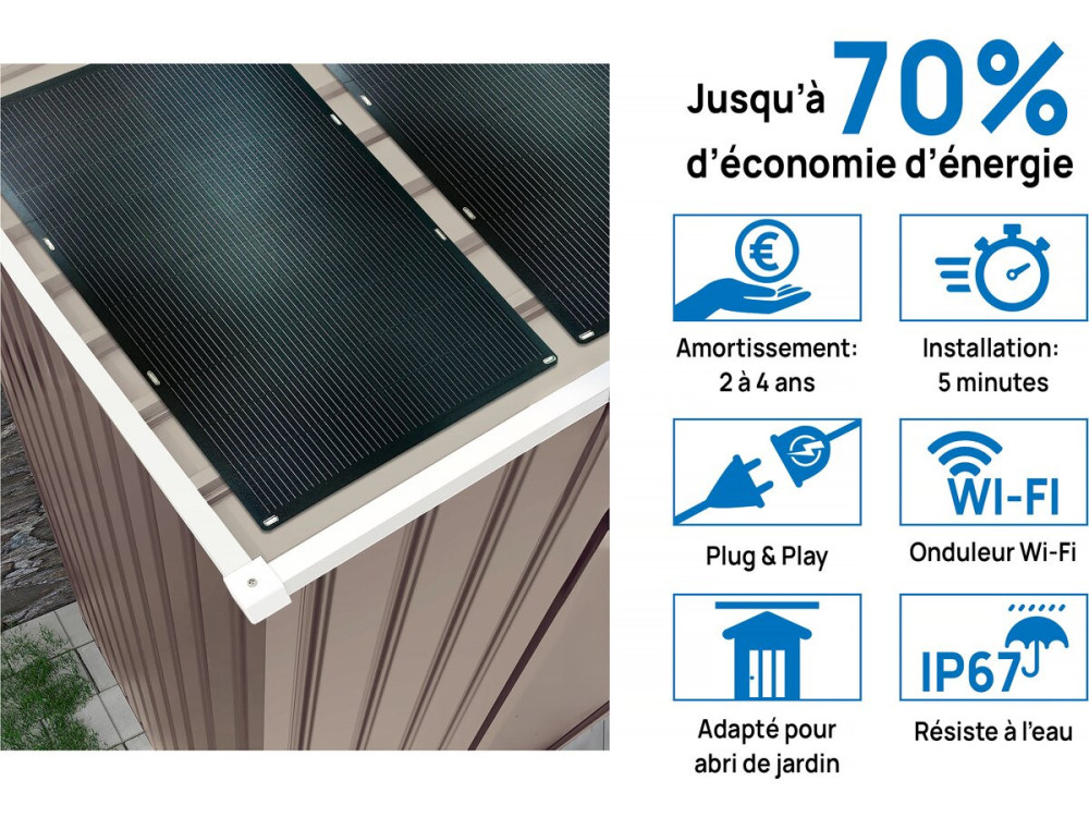 Garaż metalowy "Nevada" - 15,36 m² z panelami słonecznymi