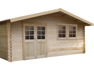 Drewniana szopa ogrodowa "Vernier" - 34,84 m² - 6,05 x 5,75 x 2,53 m - 28 mm