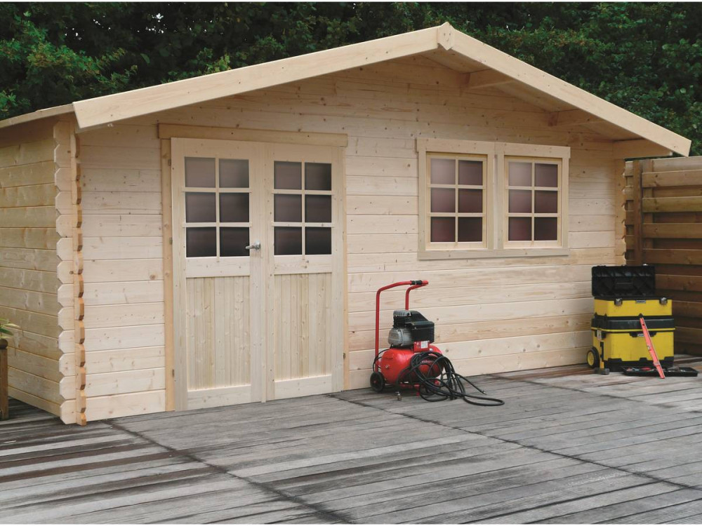 Drewniana szopa ogrodowa "Vernier" - 34,84 m² - 6,05 x 5,75 x 2,53 m - 28 mm