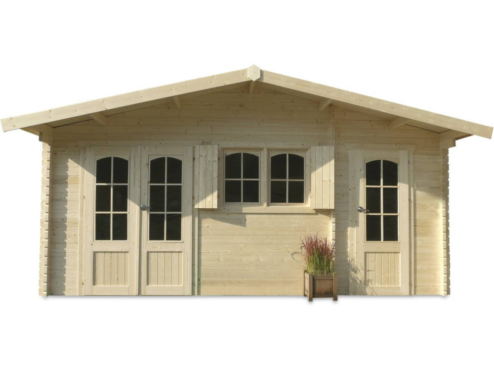 Drewniana szopa ogrodowa "Rostock" - 22,04 m² - 5,68 x 3,88 x 2,75 m - 40 mm