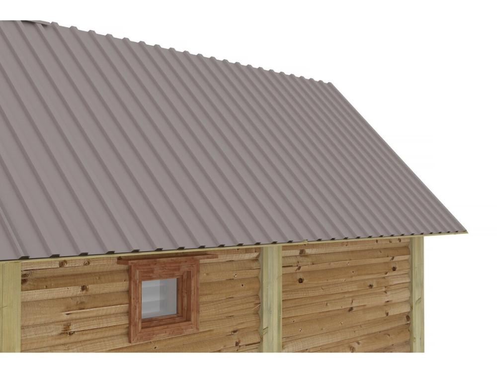 Zestaw 12 paneli okładzinowych "Atlanta" ze stali ocynkowanej - 129 x 42 cm - Taupe