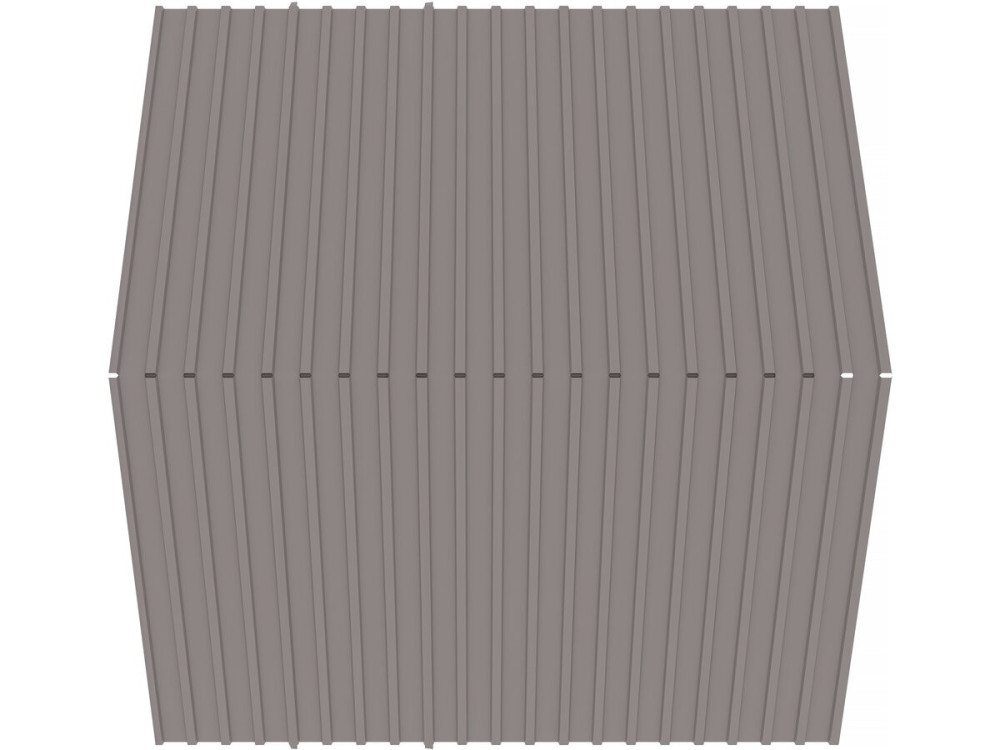 Zestaw 12 paneli okładzinowych "Atlanta" ze stali ocynkowanej - 129 x 42 cm - Taupe