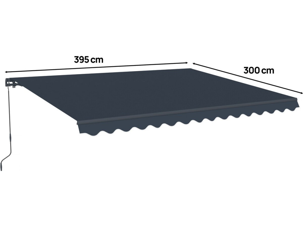 Markiza aluminiowa "Ombra 4" - 395 x 300 cm - Szara