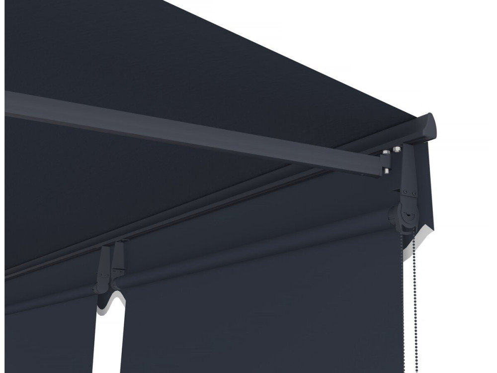 Markiza "Shadow" z aluminiową falbaną 2 x 3 m - antracytowa szarość