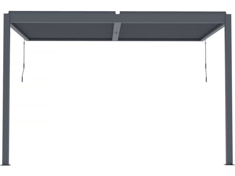 Pochylona pergola bioklimatyczna z LED "Windsor" - 3 x 4 m - Antracyt