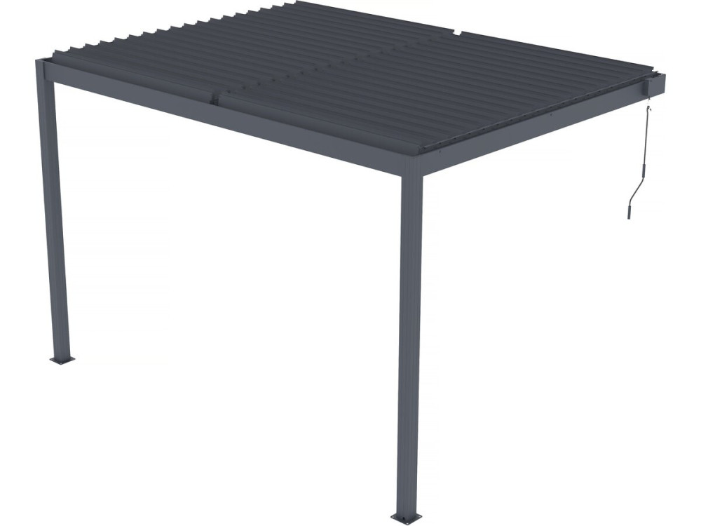 Pochylona pergola bioklimatyczna z LED "Windsor" - 3 x 4 m - Antracyt