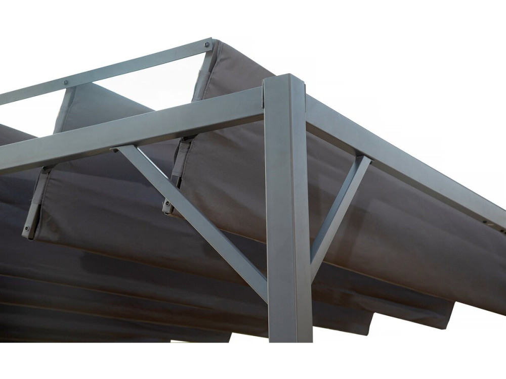 Pergola bioclimatique en tissu "Lodge" 3 x 4 m - antracytowa