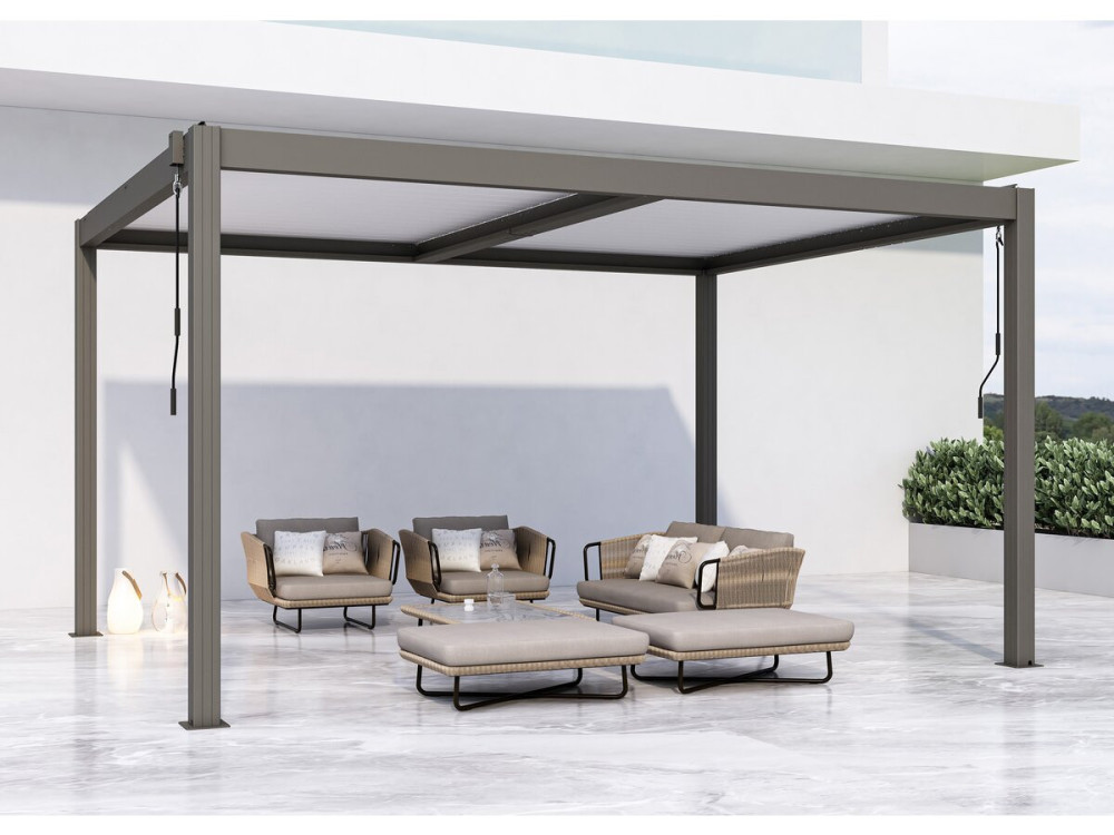 Pergola bioklimatyczna "Windsor" - 3 x 4 m - Taupe
